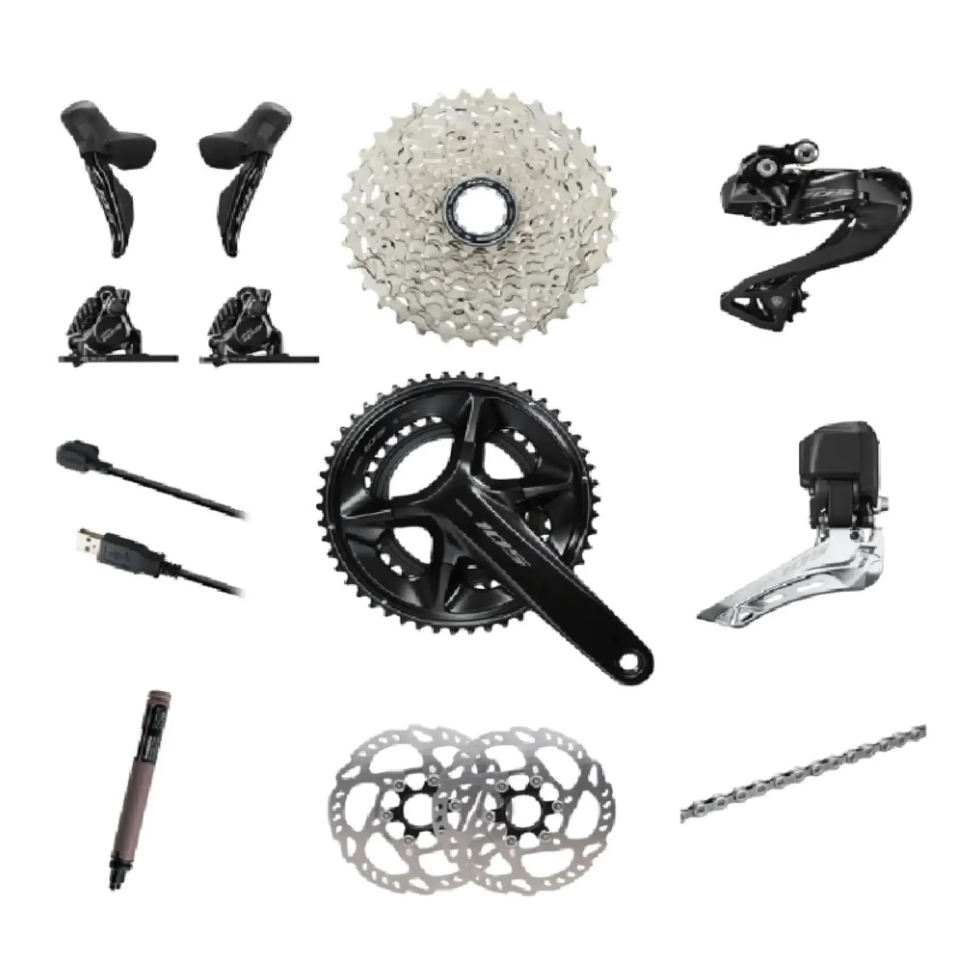 Gruppo Shimano 105 Di2 7100 12v Disc (170, 34-50)